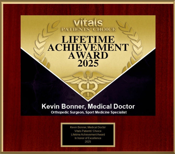 Kevin Bonner, Medical Doctor Vitals Patients Choice Lifetime Achievement Award in Honor Of Excellence 2025